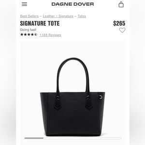 Dagne Dover Black Signature Tote